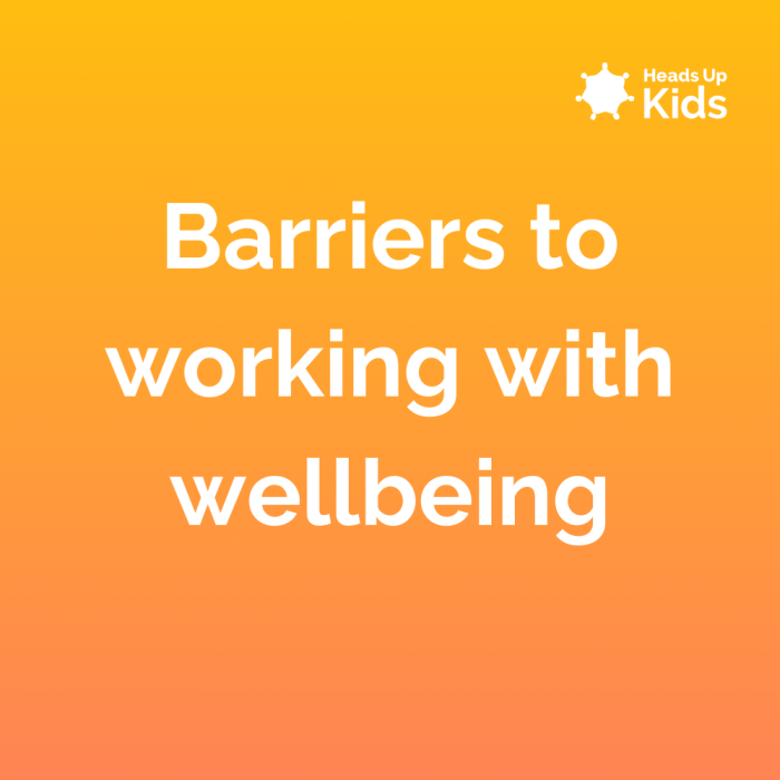 Barriers to working with wellbeing