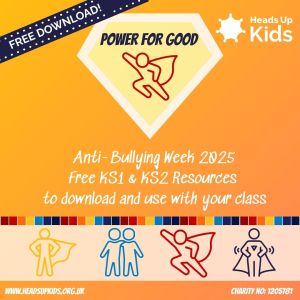 flyer for Anti-Bullying week 2025 using super hero icon and power for good theme