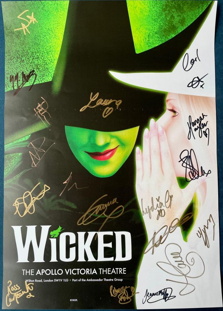 signed wicked poster